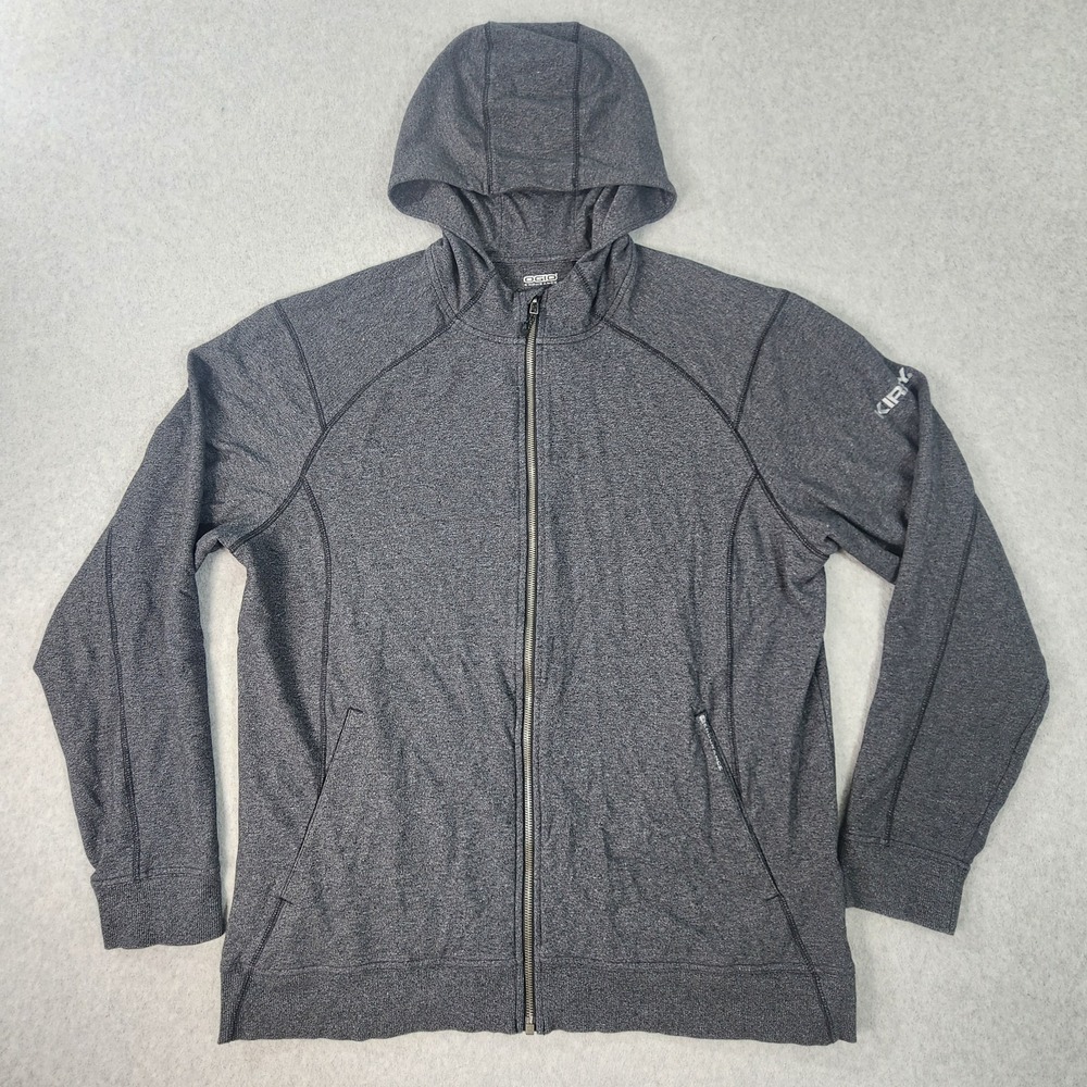 Ogio Endurance Full-Zip Hoodie‎ Mens 2XL Gray Pocket Sweatshirt Company Logo